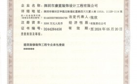 喜訊：康藍(lán)建設(shè)榮升建筑裝飾裝修工程專業(yè)承包壹級(jí)資質(zhì)！?